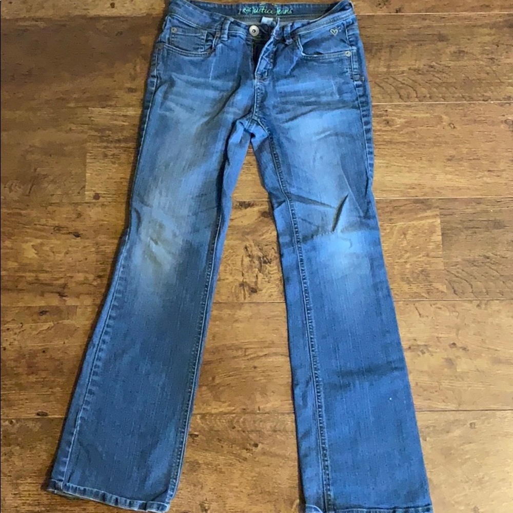Justice skinny blue jeans